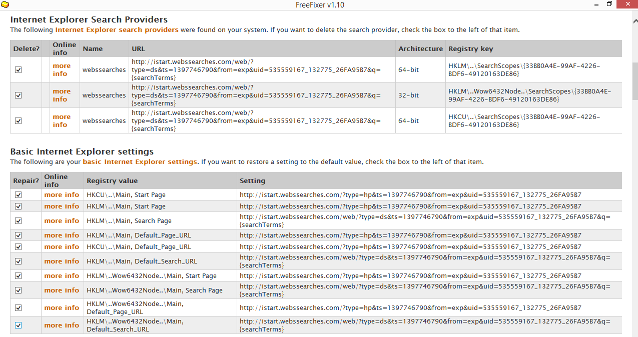 istart.webssearches.com in freefixer