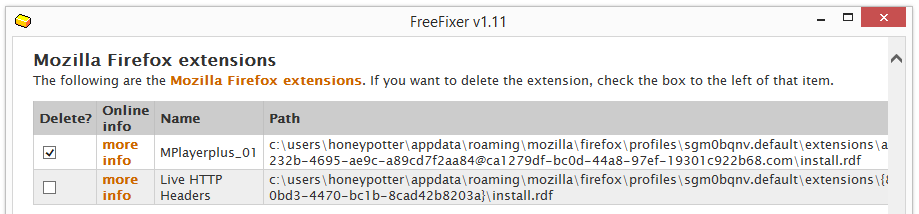 MPlayerplus_01 Firefox Extension in  Freefixer