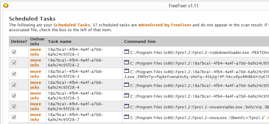 fpro1.2 scheduled tasks