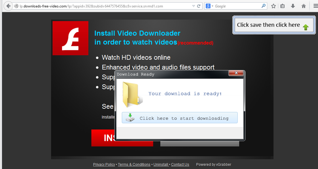 InstallVibes "Download Ready" using user interface that looks like the Windows 7 user interface style.