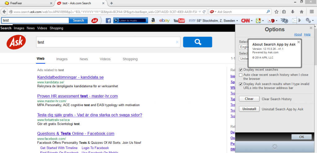 Search App by Ask - About Box