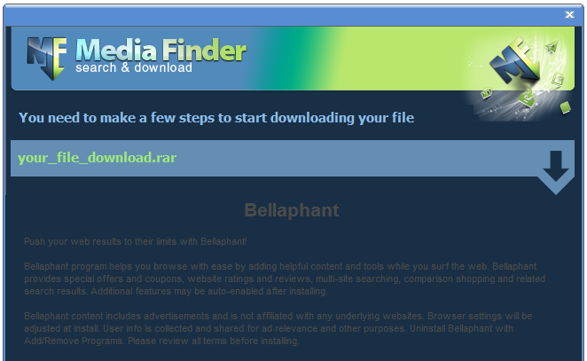 Bellaphant is bundled with Media Finder