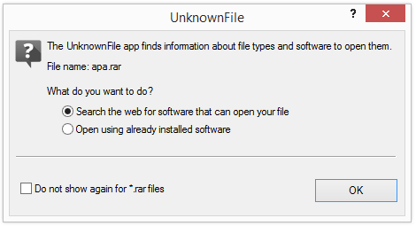 UnknownFile Dialog