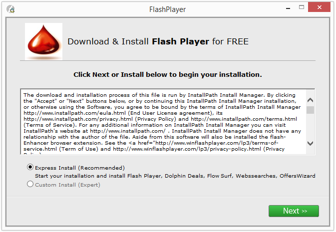 Wilmaonline LTD. - installer for Flash Player, Dolphin Deals, Flow Surf, Webssearches, OffersWizard