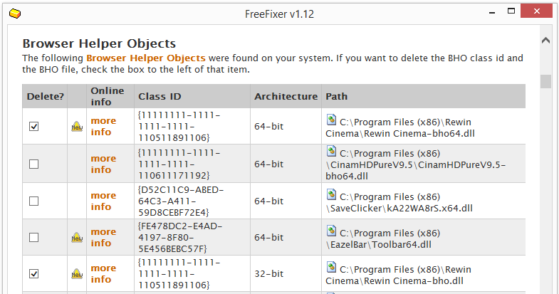 Rewin Cinema files in FreeFixer