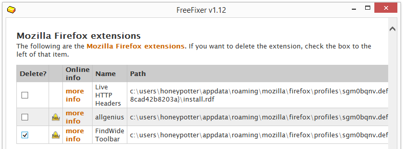 findwide toolbar firefox freefixer