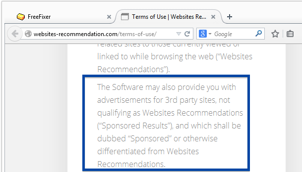 Website Counselor Adware - The EULA