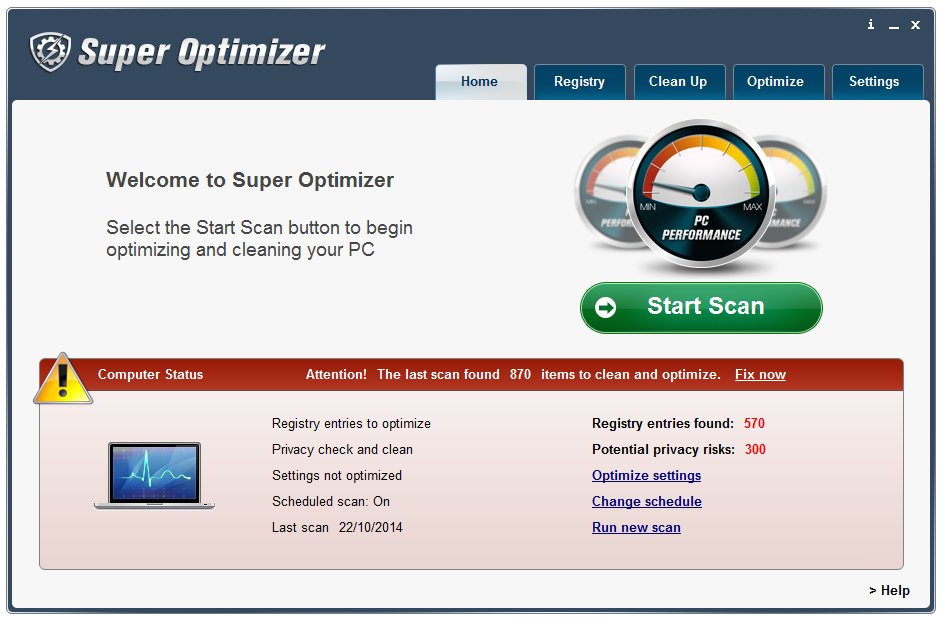 Super Optimizer User Interface