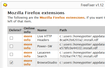 How to remove BrowseStudio from firefox