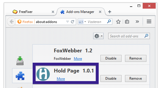 Hold Page 1.0.1 firefox