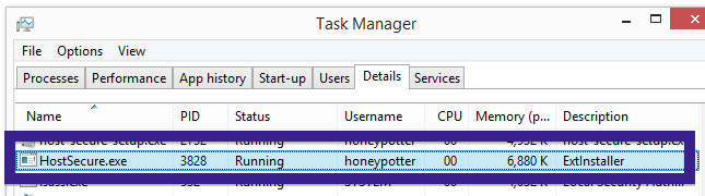 HostSecure.exe task manager