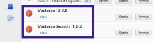 Vosteran Search Firefox add-on