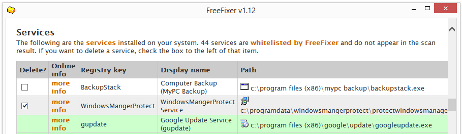 WindowsMangerProtect service remove