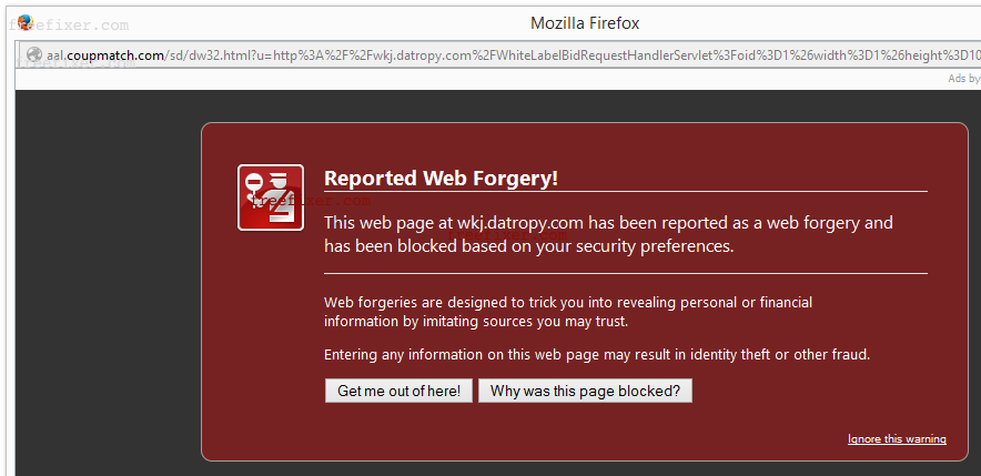 wkj.datropy.com web forgery says mozilla when loading the awl.coupmatch.com pop-up