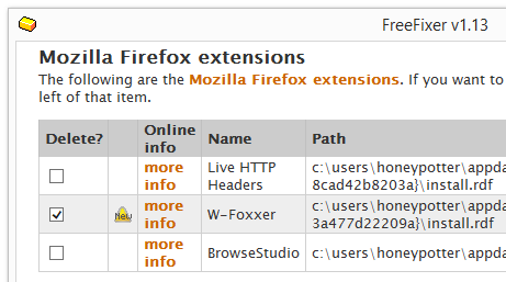 W-Foxxer remove freefixer