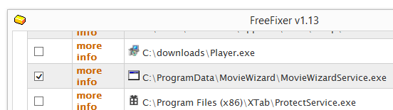 MovieWizardService.exe process remove