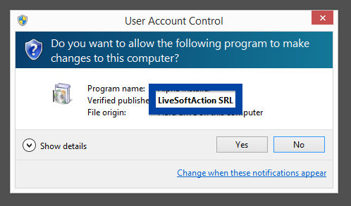 LiveSoftAction SRL uac