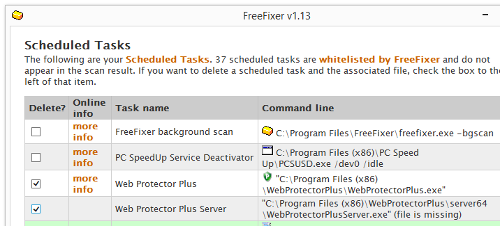 Web Protector tasks