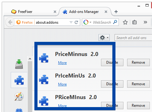 PriceMinus 2.0 Firefox add-on
