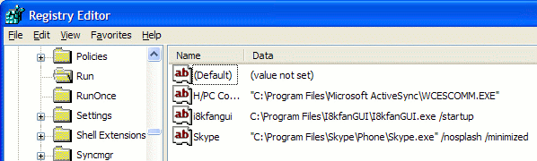 The image illustrates the registry editor showing the 'HKEY_CURRENT_USER\SOFTWARE\Microsoft\Windows\CurrentVersion\Run' location
