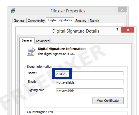 Screenshot of the ARCAI certificate