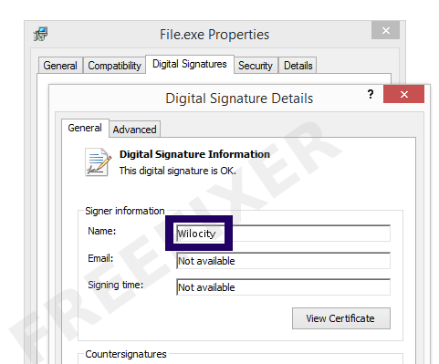 Screenshot of the Wilocity certificate