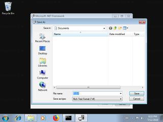 Screenshot from the sandbox