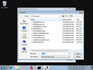 Screenshot from the sandbox