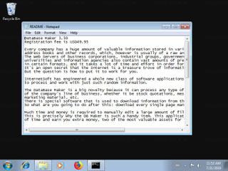 Screenshot from the sandbox